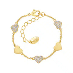 Flat Lined Hearts Kids Bracelet
