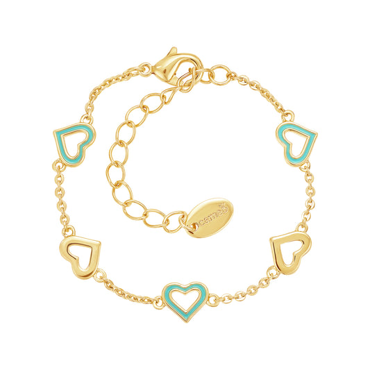 Up & Down Outline Heart Bracelet