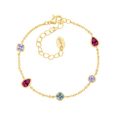 Bezel-set Trio Bracelet
