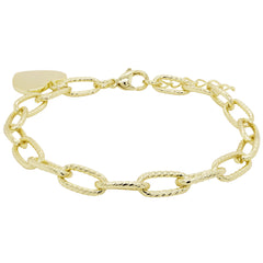 Rope Design Heart Bracelet