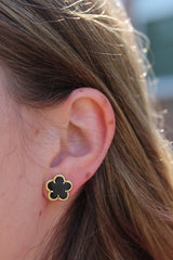 Classic Floral Stone Studs