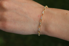 Classical Link Stone Bracelet