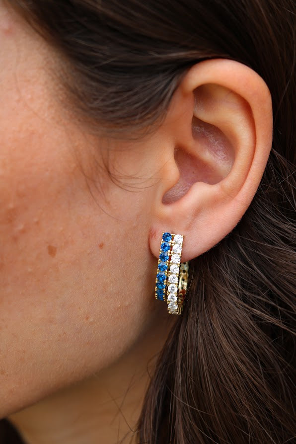 Small Double Hoops