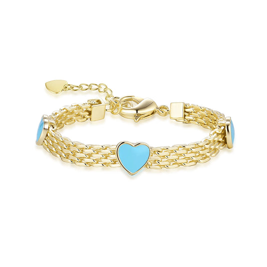 Gold Pop Of Heart Bracelet