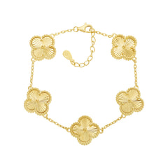 Gold Matt Shine Clover Bracelet
