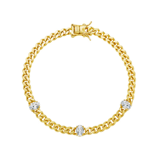 Oval Curb Chain Bracelet