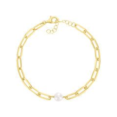 Middle Pearl Link Bracelet