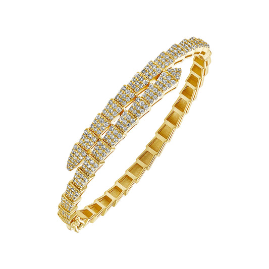 Pave Snake Bangle