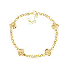 Shiny Clover Chain Bracelet