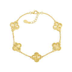 Gold Matt Shine Clover Bracelet