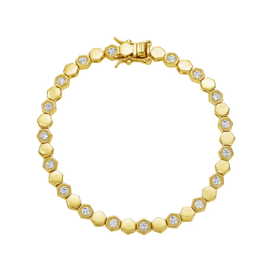 Hexagon Bezel Bracelet