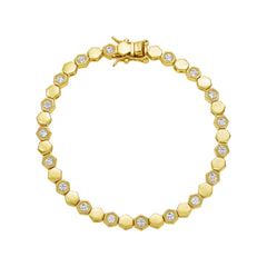 Hexagon Bezel Bracelet