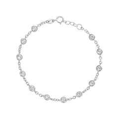 Single diamond by the yard bracelet