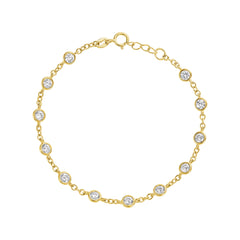 Single diamond by the yard bracelet