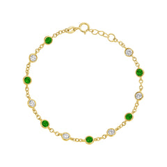 Single diamond by the yard bracelet