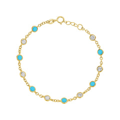 Single diamond by the yard bracelet