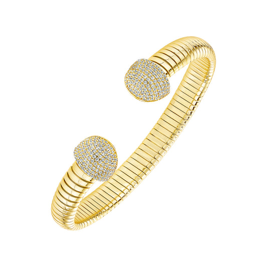Ribbed Open Bangle