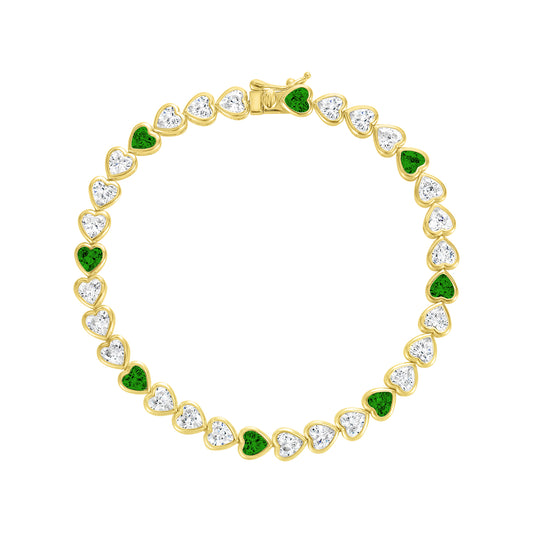 Heart Bezel Tennis Bracelet