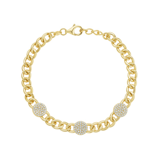 Statement Round Disc Bracelet