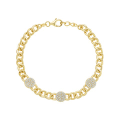 Statement Round Disc Bracelet