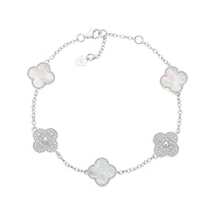 Small Pave Clover Bracelet