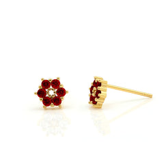 Mini Snowflake Flower Stud Earring