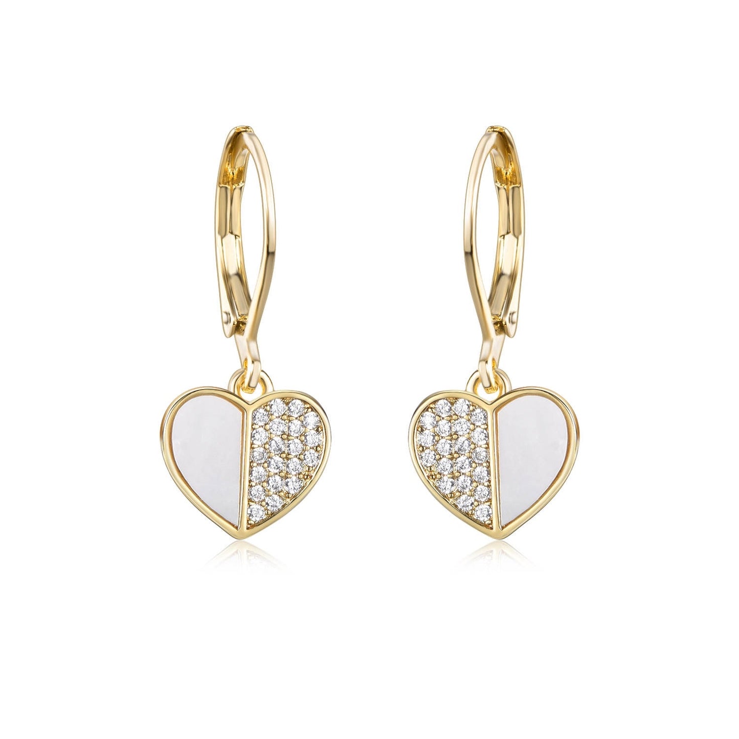 Half & Half Heart Earrings