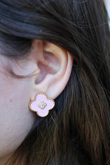 Enamel Clover Studs