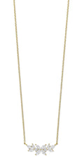 Marquise Floral Bar Necklace