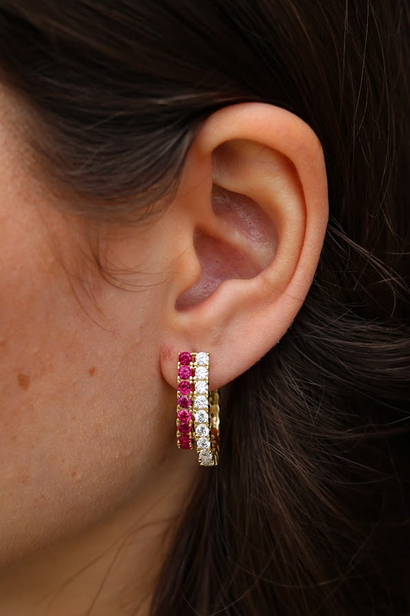Small Double Hoops