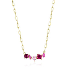 Multi Shape Link Bar Necklace