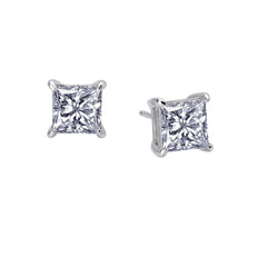 Solitaire Square Stud Earrings