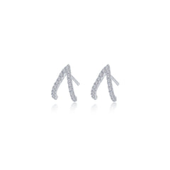 Modern V-Shaped Stud Earrings