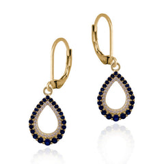 Open Colored Teardrop Earrings