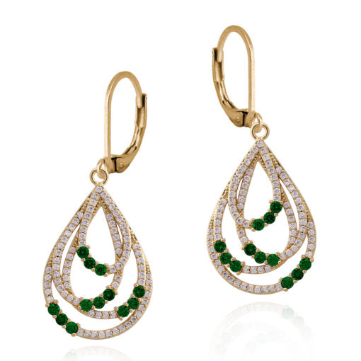Colored Twirled Teardrop Earrings