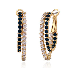 Double Three-Prong Huggie Earring
