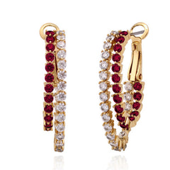 Double Three-Prong Huggie Earring