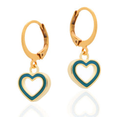 Enamel Heart Earrings