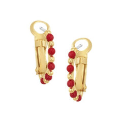 Pearl and Gold Rounded Huggie Earring