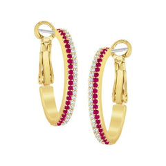 Fine Double Row Huggie Earring