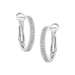 Fine Double Row Huggie Earring