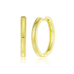 Solid Gold Shine Hoops