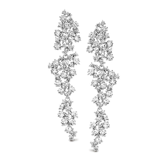 Classical Cluster Drop Earrings