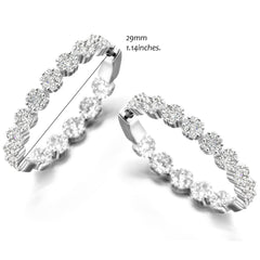 Pave Floral Hoops