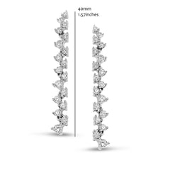 Dainty Zig Zag Tennis Earrings