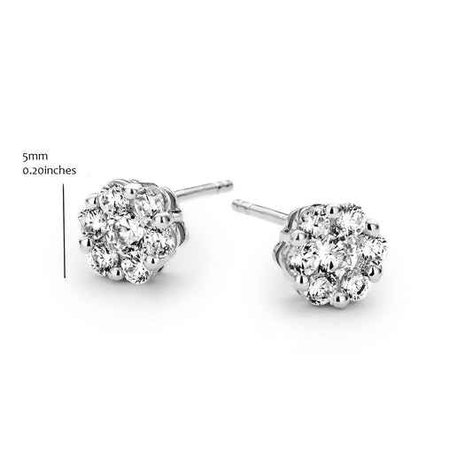 Small Floral Cluster Studs