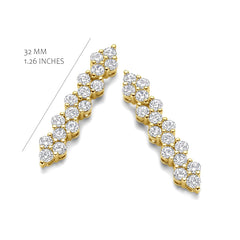 Downward Cluster Earrings