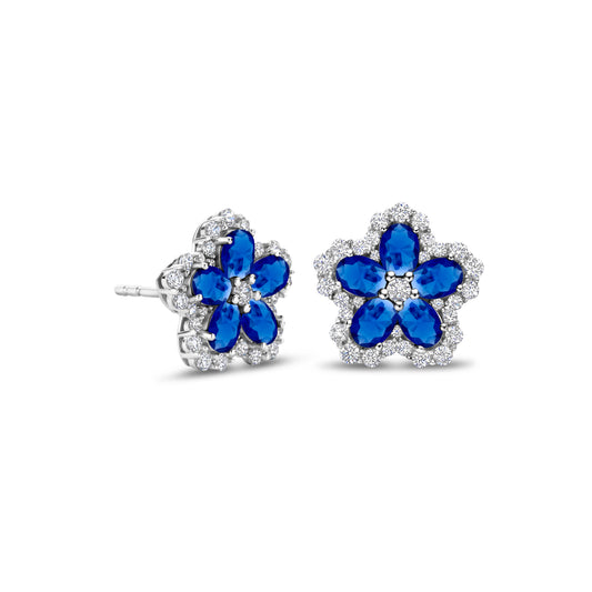 Bold Colored Floral Studs