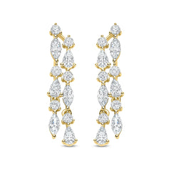 Multi Shape Double Drop Earrings