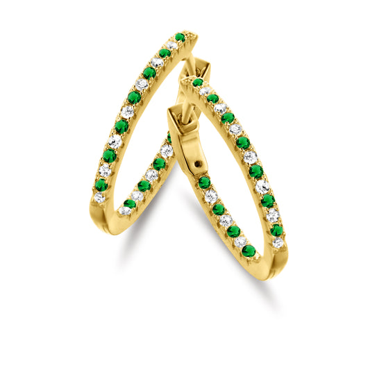 Dainty Every Other Colored Hoops